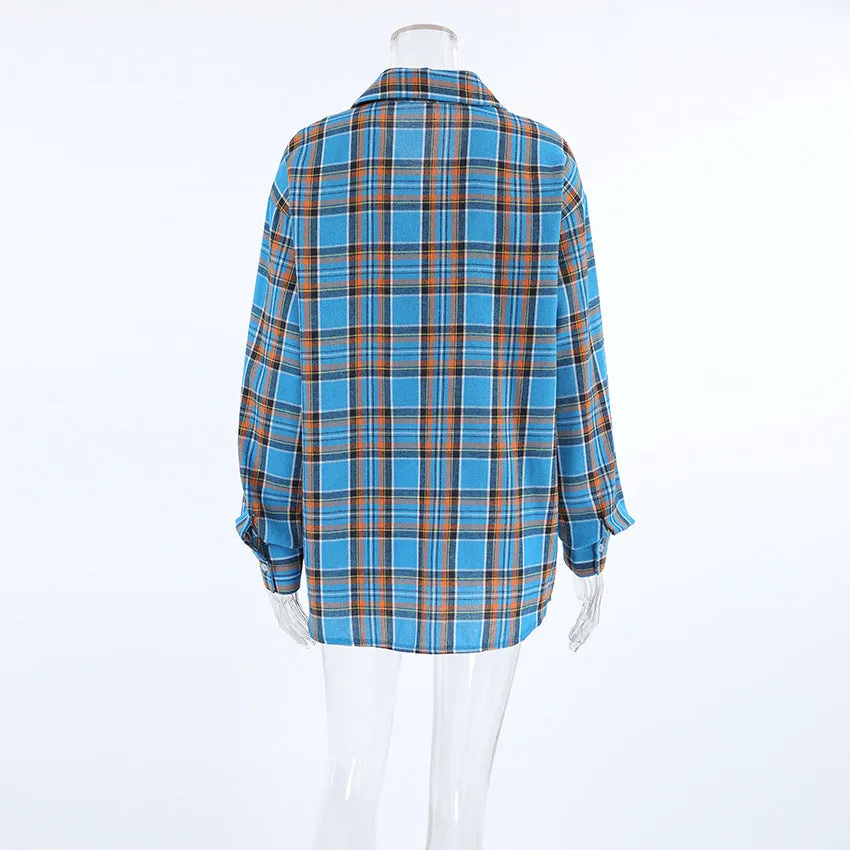 Loose Fit Street Style Patterned Blouse