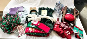 LOT 103- Christmas Lot New! Assorted items Mostly from Nordstroms 39  Pieces