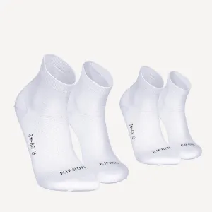 Lot de 2 paires de chaussettes de running run500 fines mid