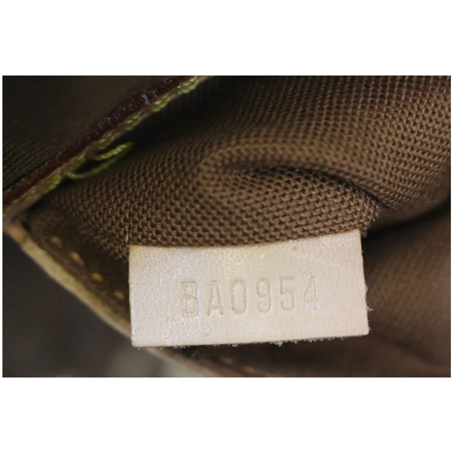 LOUIS VUITTON Alma Monogram Canvas Satchel Bag Brown