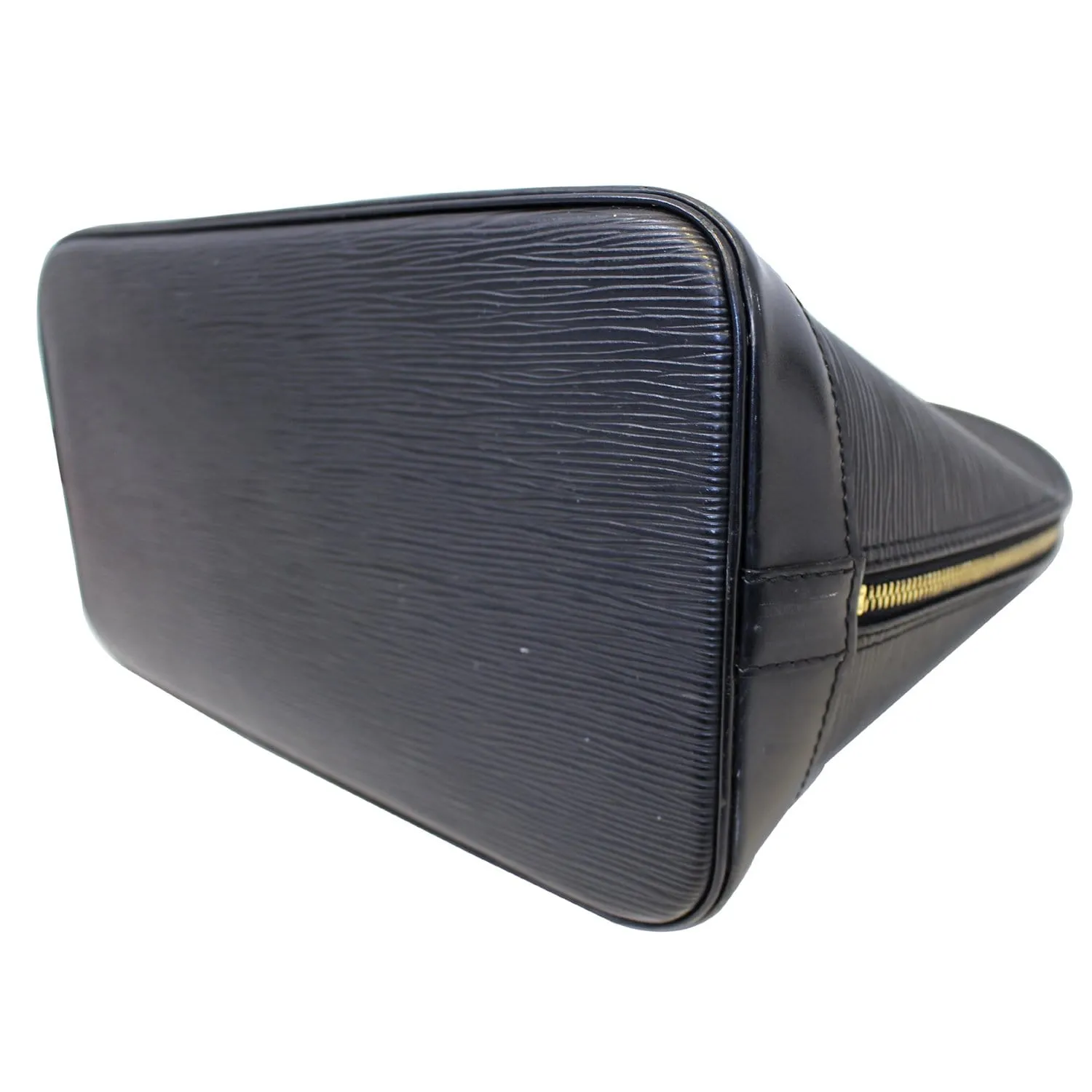 LOUIS VUITTON Alma PM Epi Leather Satchel Bag Black