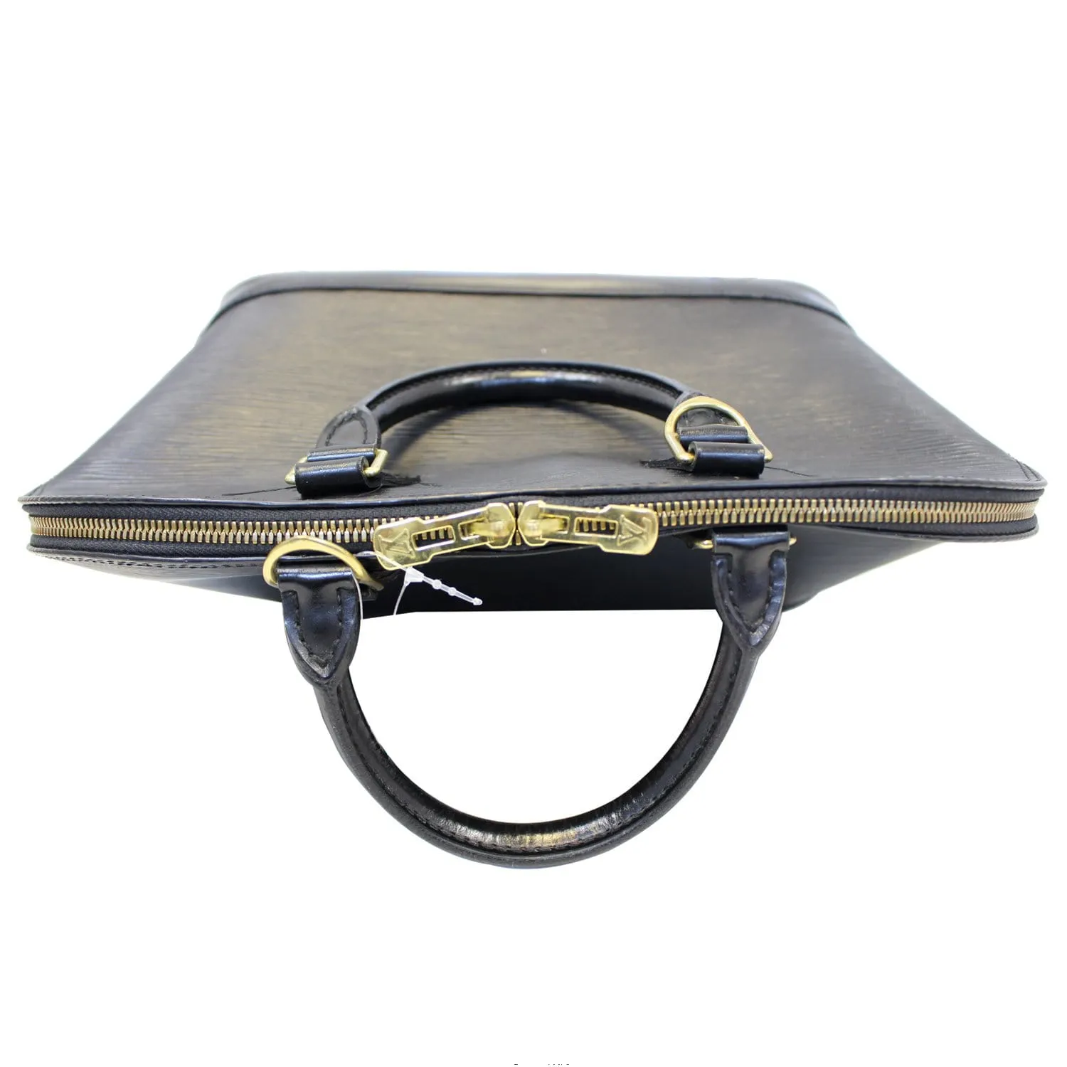 LOUIS VUITTON Alma PM Epi Leather Satchel Bag Black