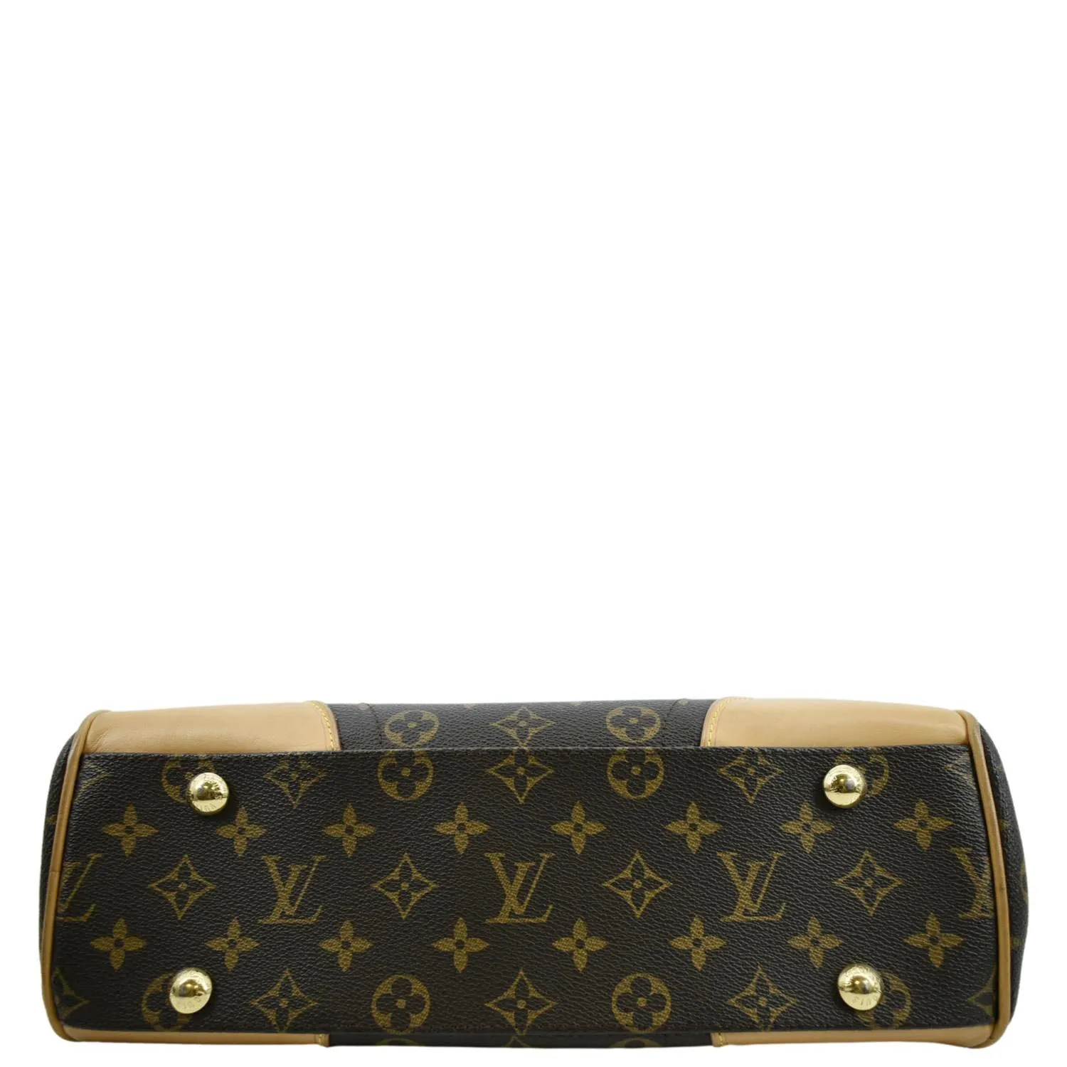 LOUIS VUITTON Beverly MM Monogram Canvas Satchel Bag Brown