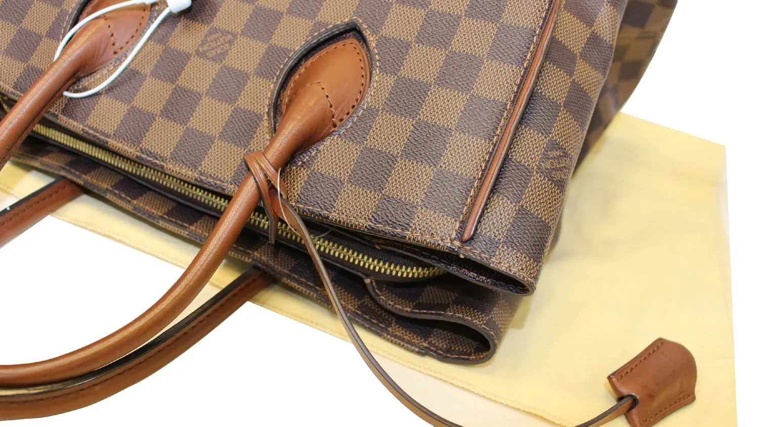 LOUIS VUITTON Damier Ebene Ascot Satchel Bag