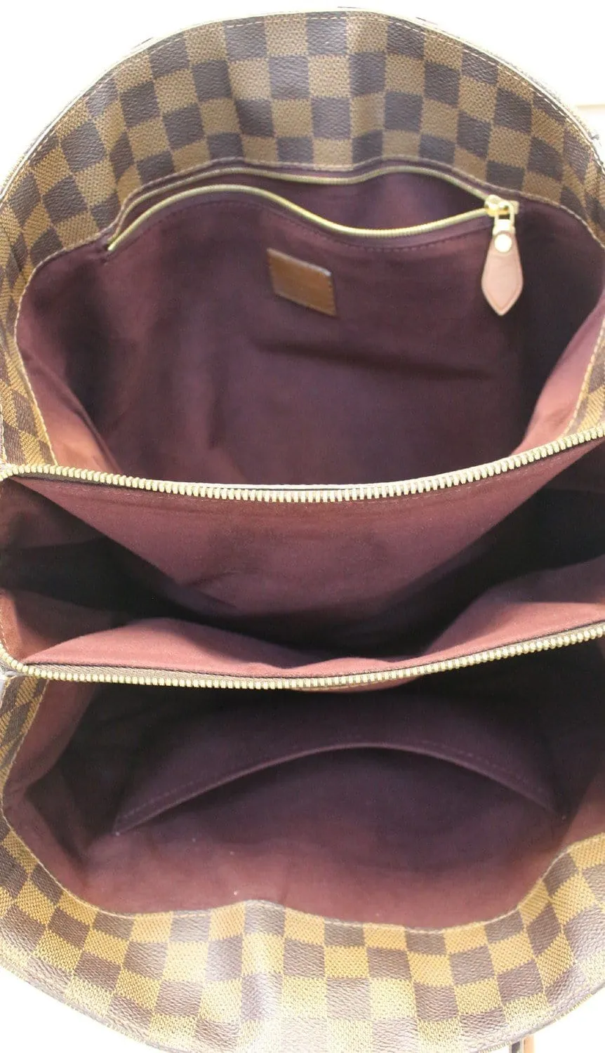 LOUIS VUITTON Damier Ebene Ascot Satchel Bag