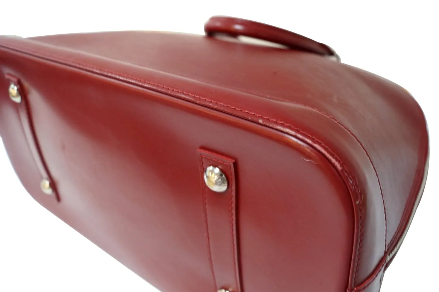 LOUIS VUITTON Fuchsia Epi Leather Alma GM Satchel Bag - Final Call