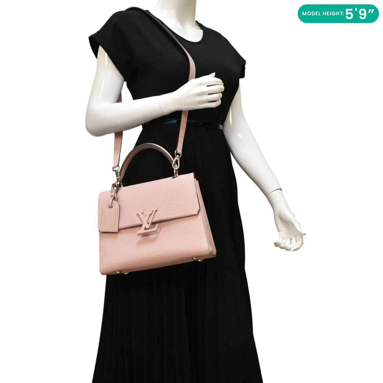 LOUIS VUITTON Grenelle PM Epi Leather Shoulder Bag Dusty Pink