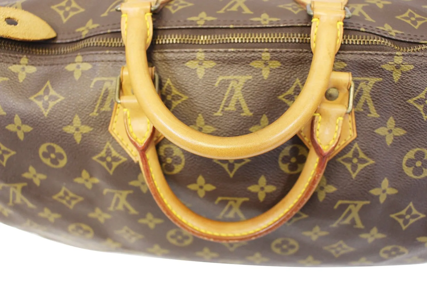 LOUIS VUITTON Monogram Canvas Speedy 40 Brown Satchel Bag
