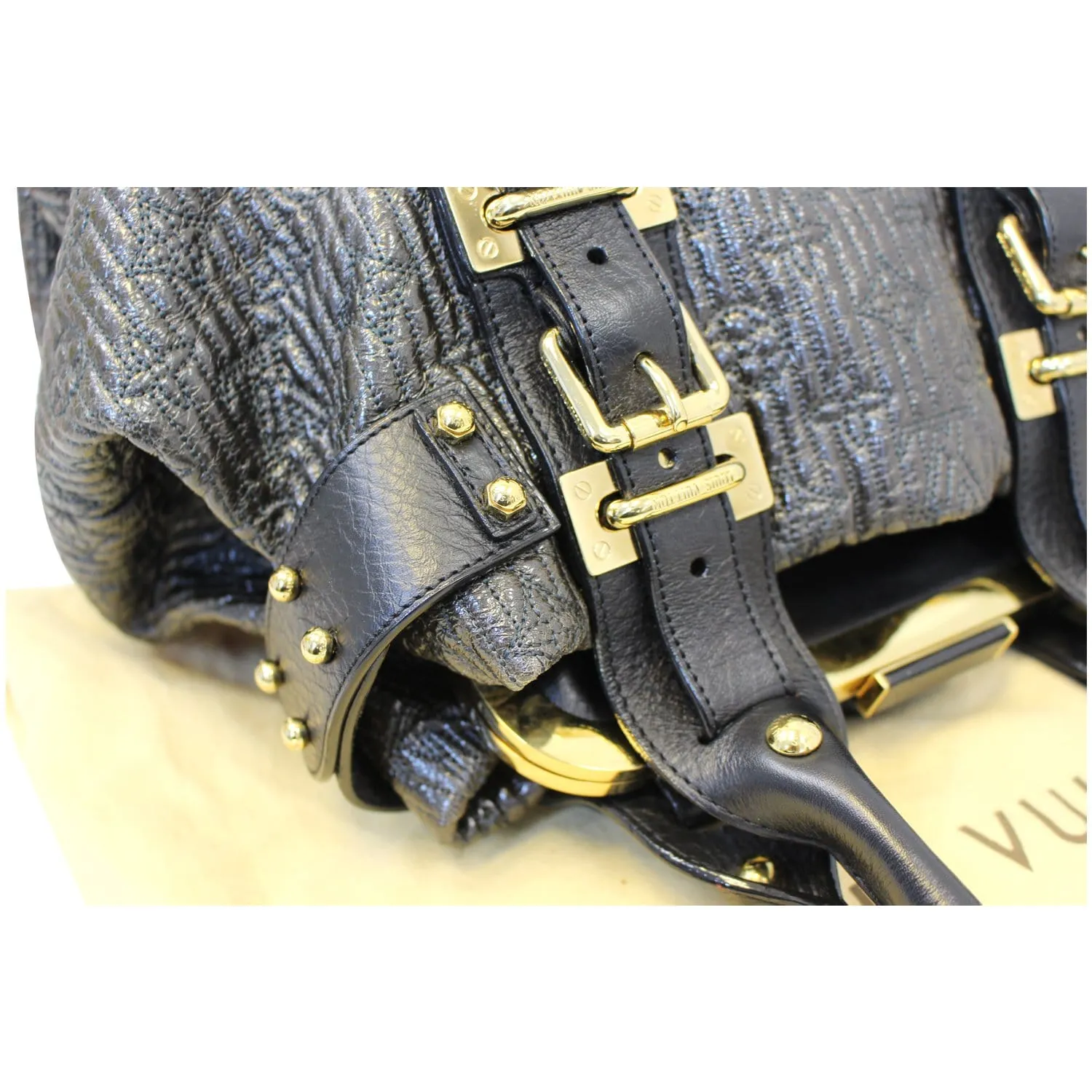 LOUIS VUITTON Motard Biker Black Monogram Satchel Bag
