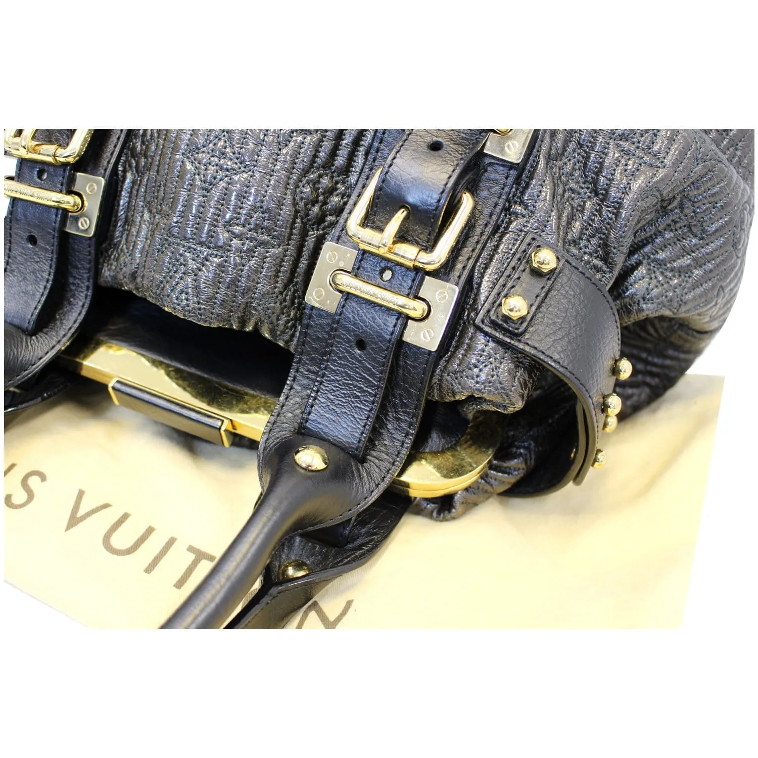 LOUIS VUITTON Motard Biker Black Monogram Satchel Bag
