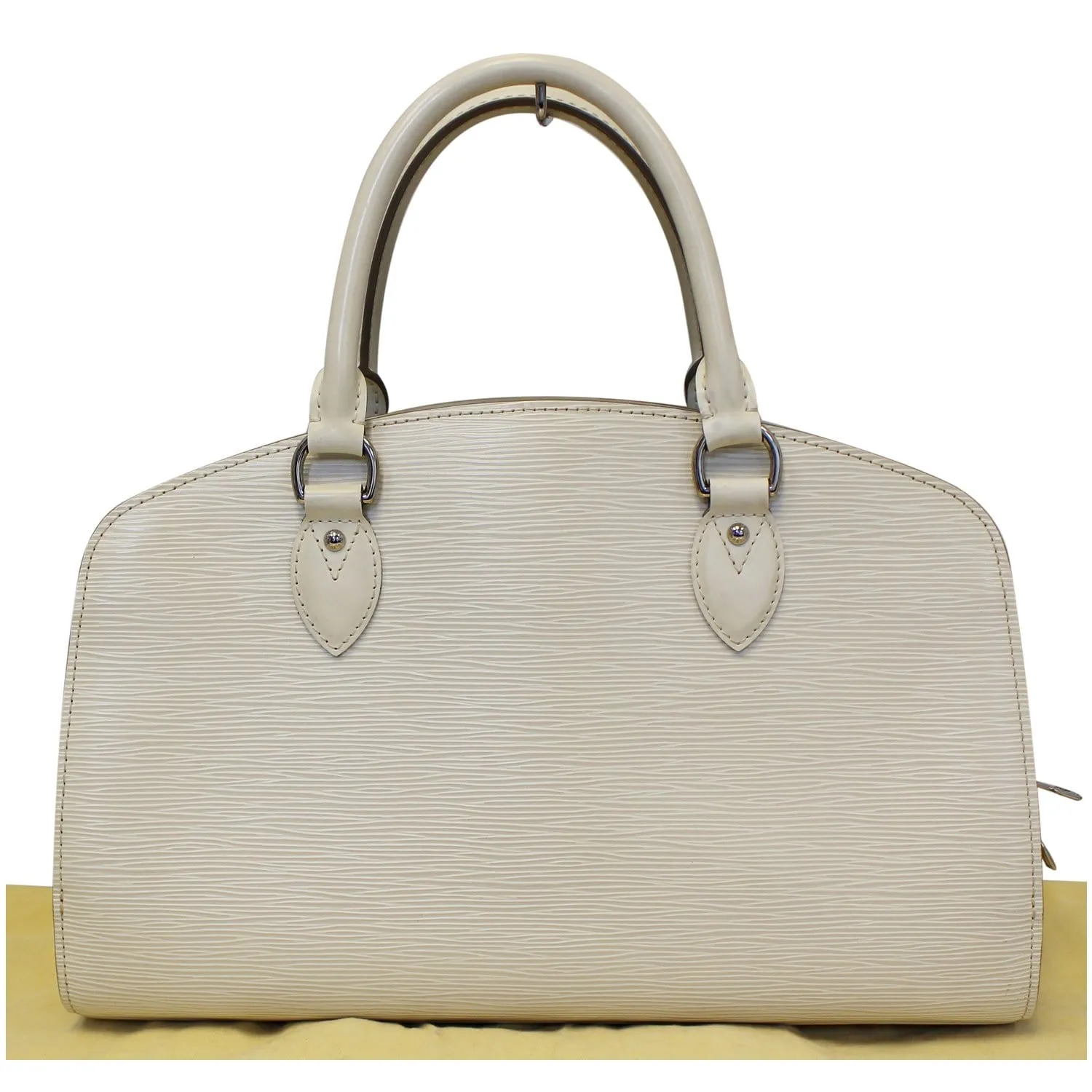 LOUIS VUITTON Pont Neuf PM Epi Leather Satchel Bag Ivory