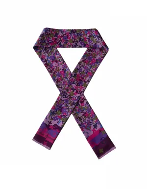 Louis Vuitton Purple Monogram Bandeau Silk Neck Scarf
