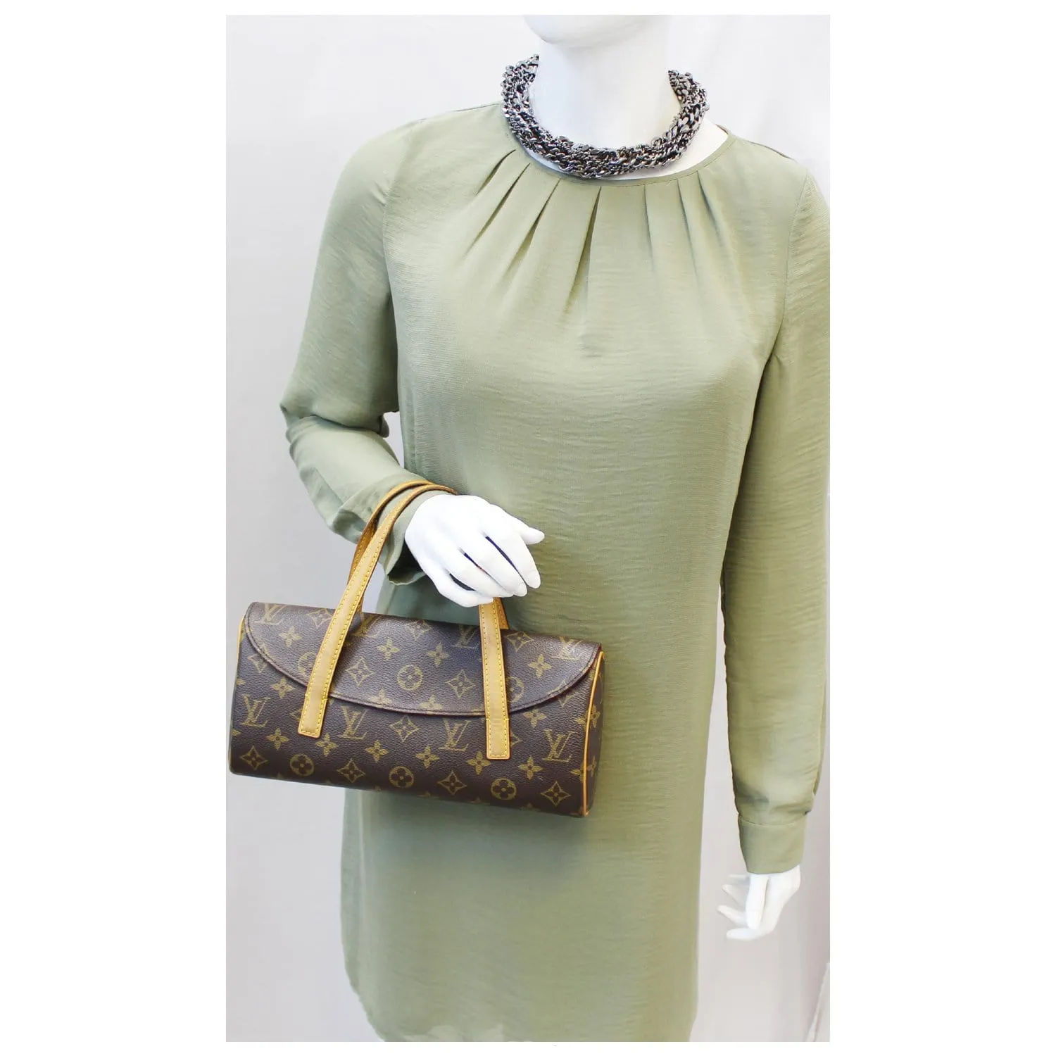 LOUIS VUITTON Sonatine Monogram Canvas Satchel Bag