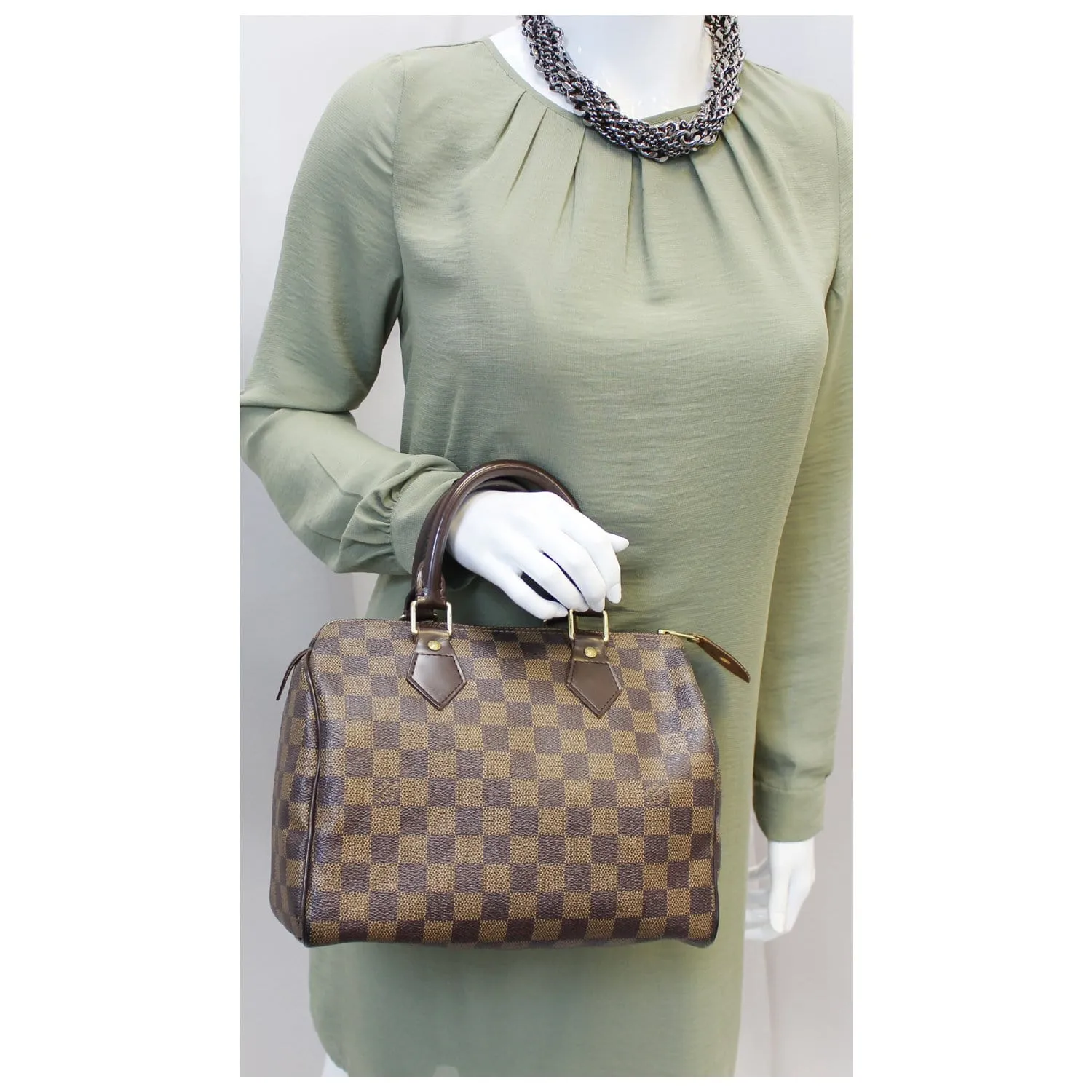 LOUIS VUITTON Speedy 25 Damier Ebene Satchel Bag