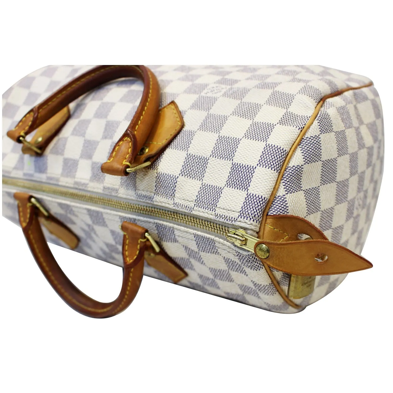 LOUIS VUITTON Speedy 30 Damier Azur Satchel Handbag