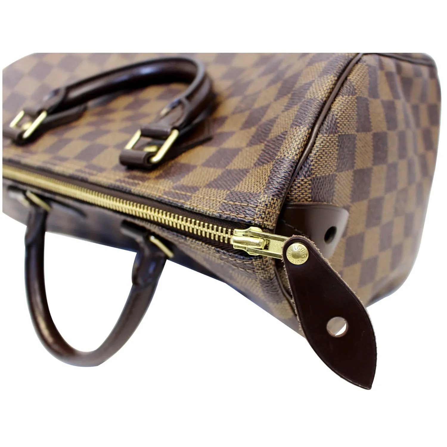 LOUIS VUITTON Speedy 30 Damier Ebene Brown Satchel Bag