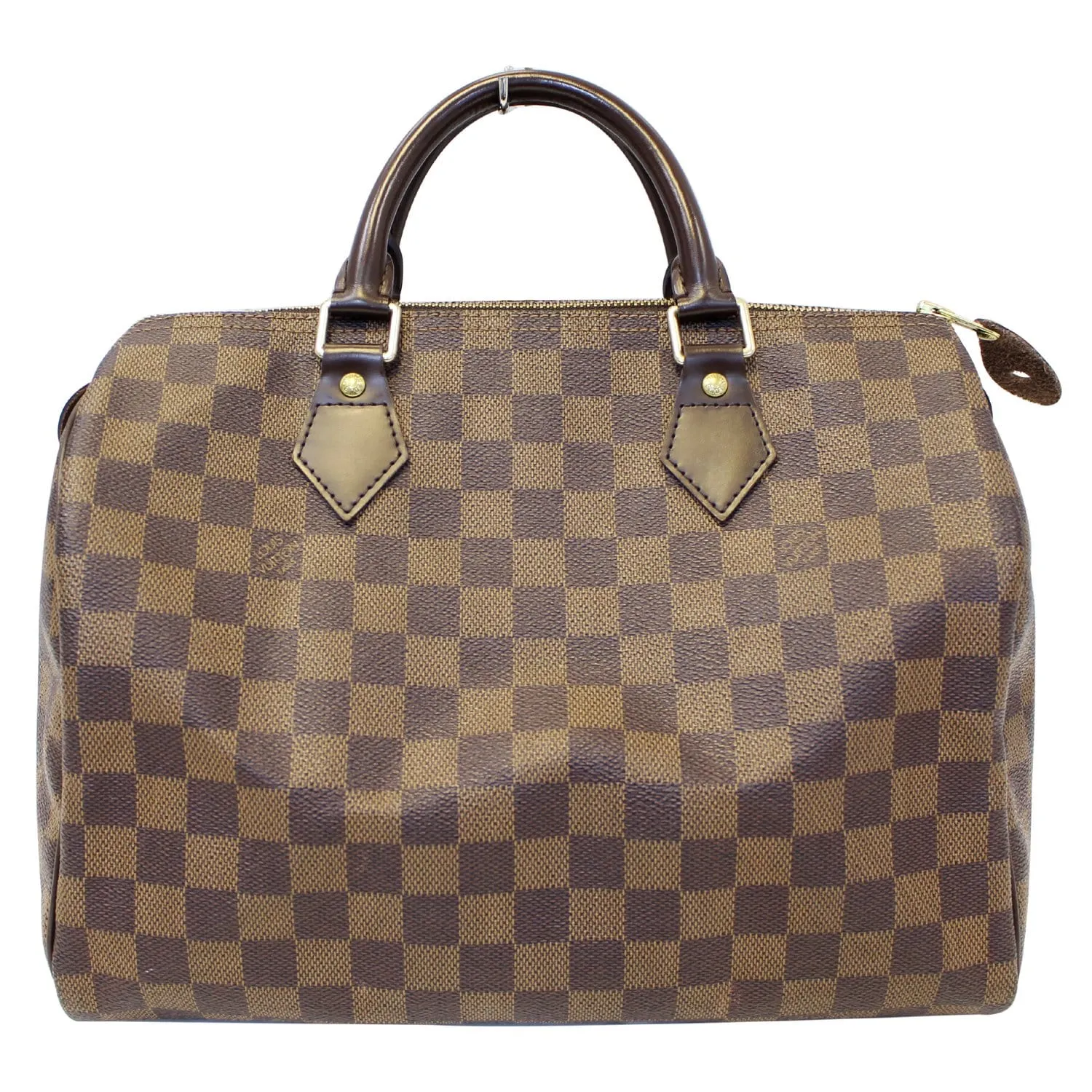 LOUIS VUITTON Speedy 30 Damier Ebene Brown Satchel Bag