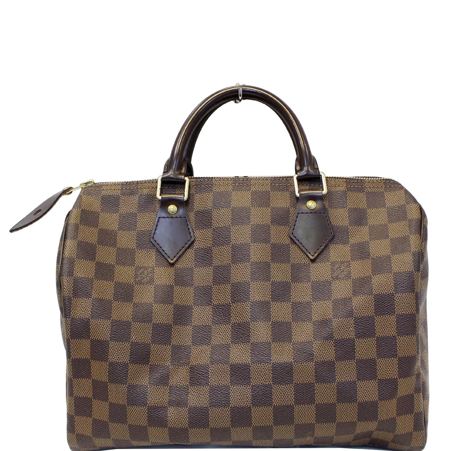 LOUIS VUITTON Speedy 30 Damier Ebene Brown Satchel Bag