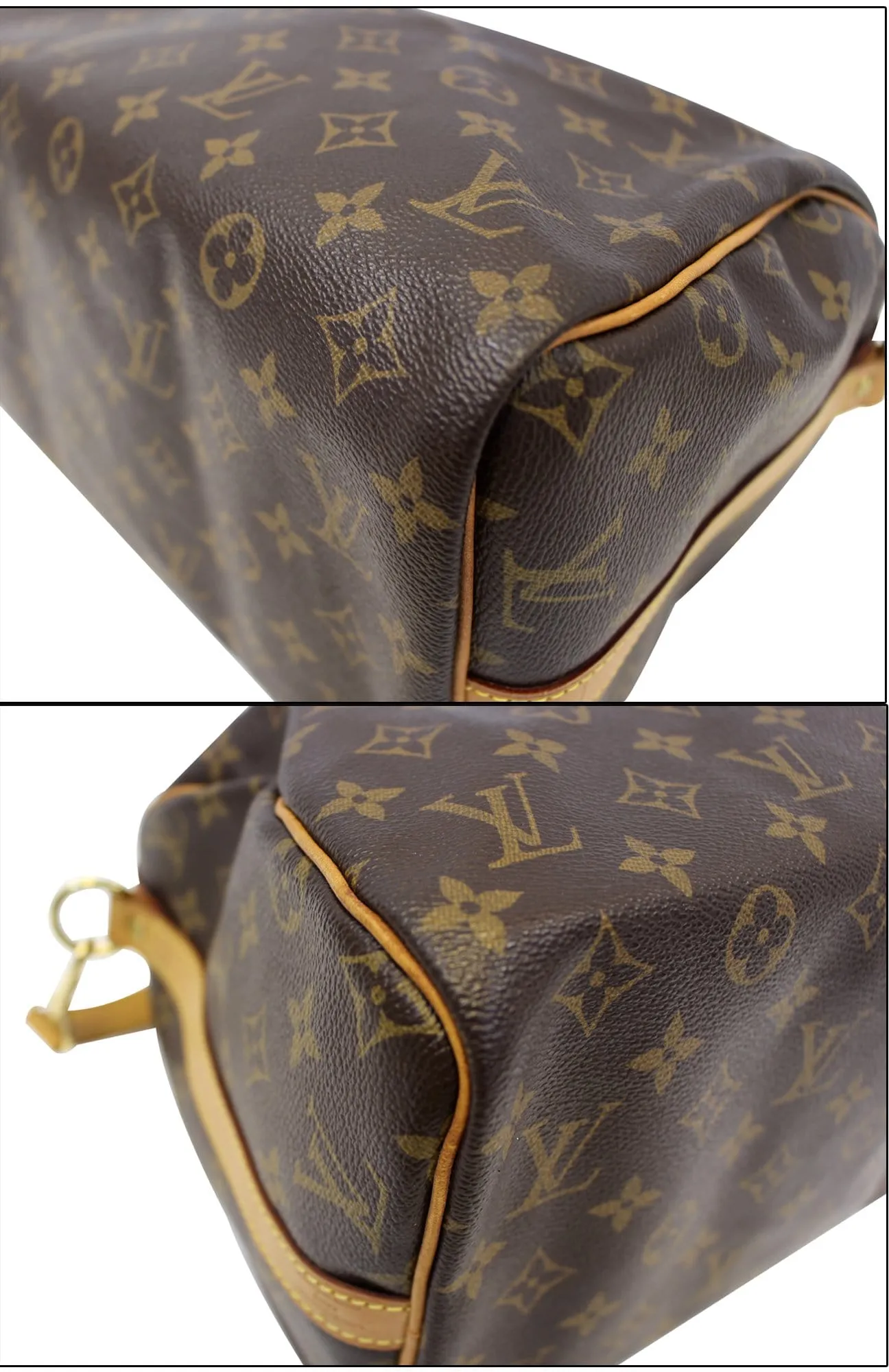LOUIS VUITTON Speedy 30 Monogram Canvas  Bandouliere Satchel Bag