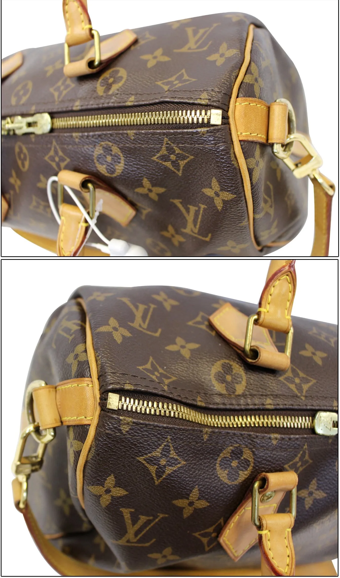 LOUIS VUITTON Speedy 30 Monogram Canvas  Bandouliere Satchel Bag