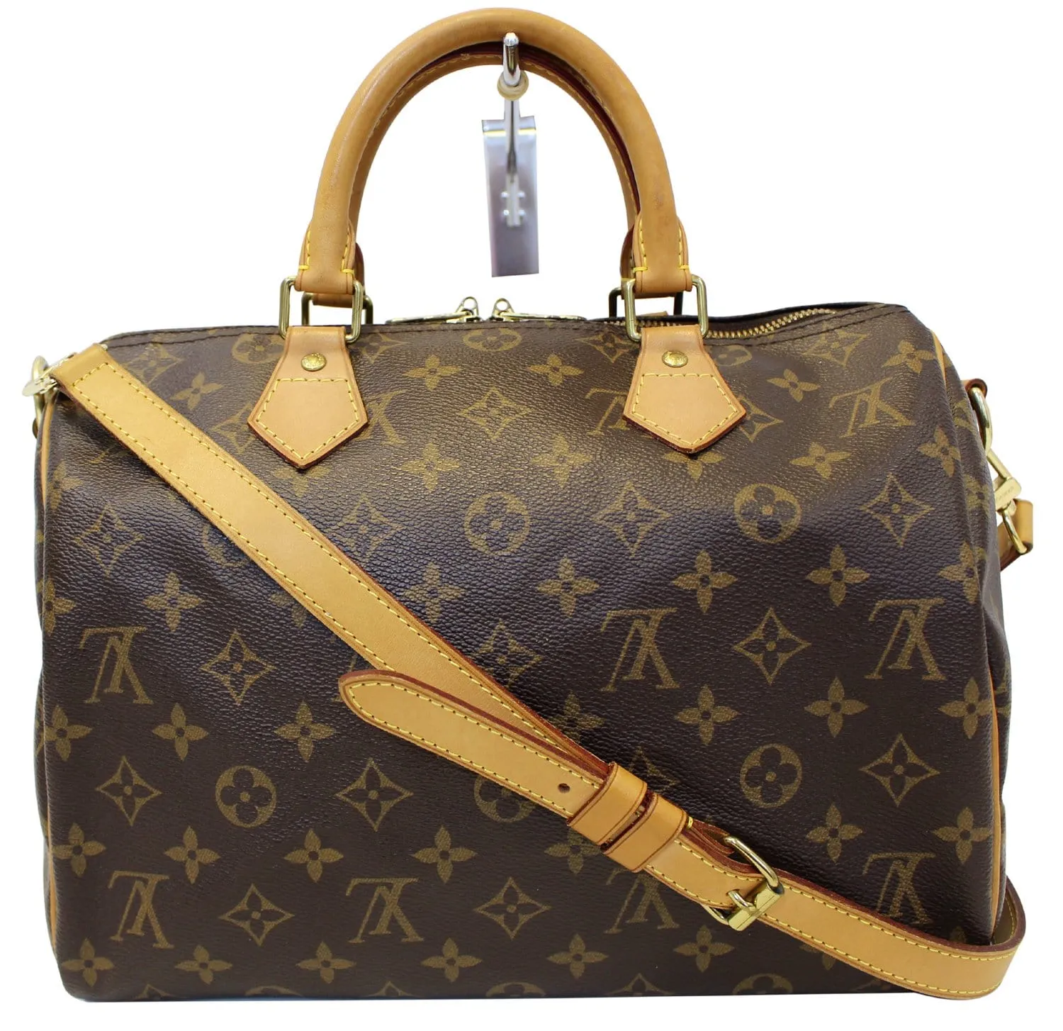 LOUIS VUITTON Speedy 30 Monogram Canvas  Bandouliere Satchel Bag