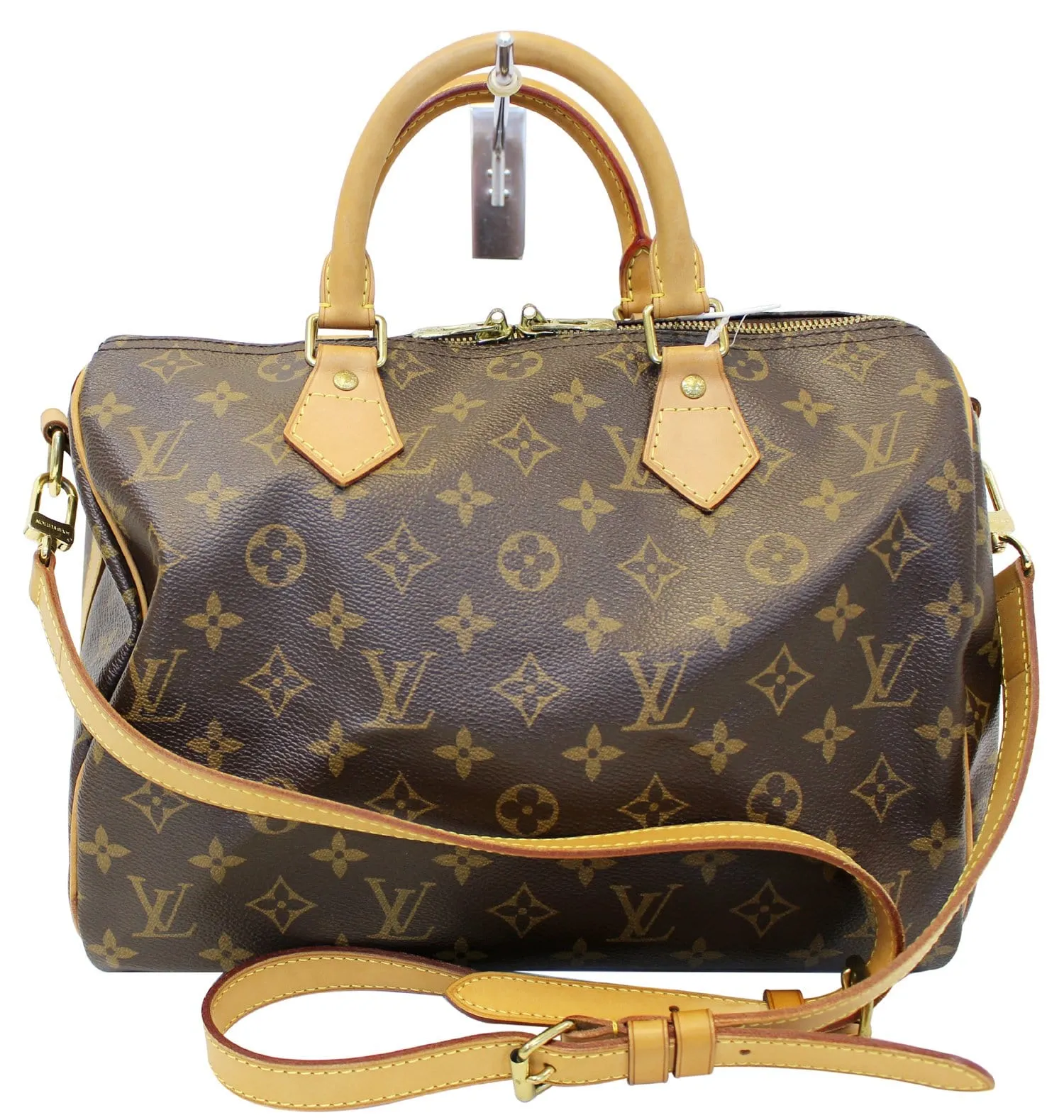 LOUIS VUITTON Speedy 30 Monogram Canvas  Bandouliere Satchel Bag