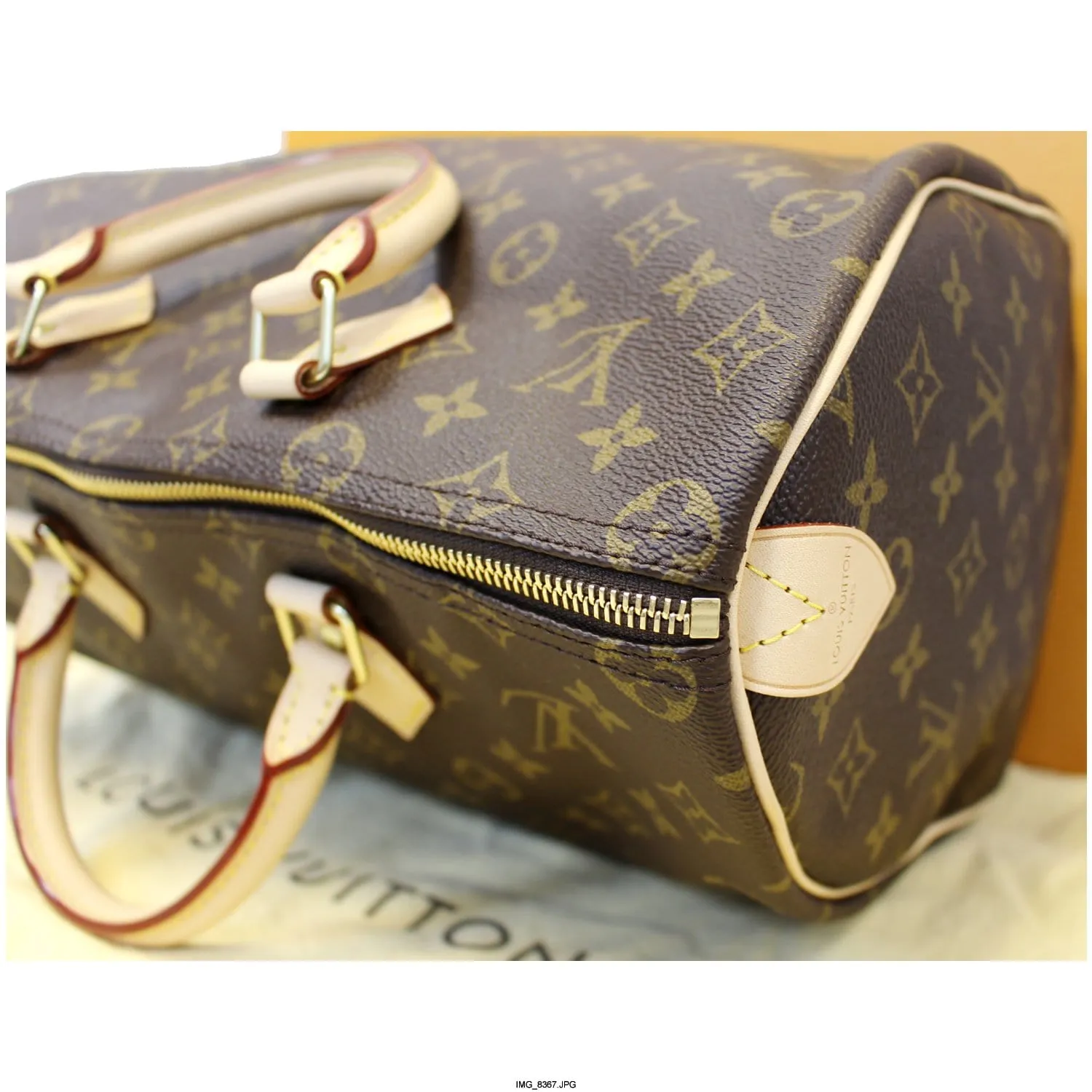 LOUIS VUITTON Speedy 35 Monogram Canvas Satchel Bag