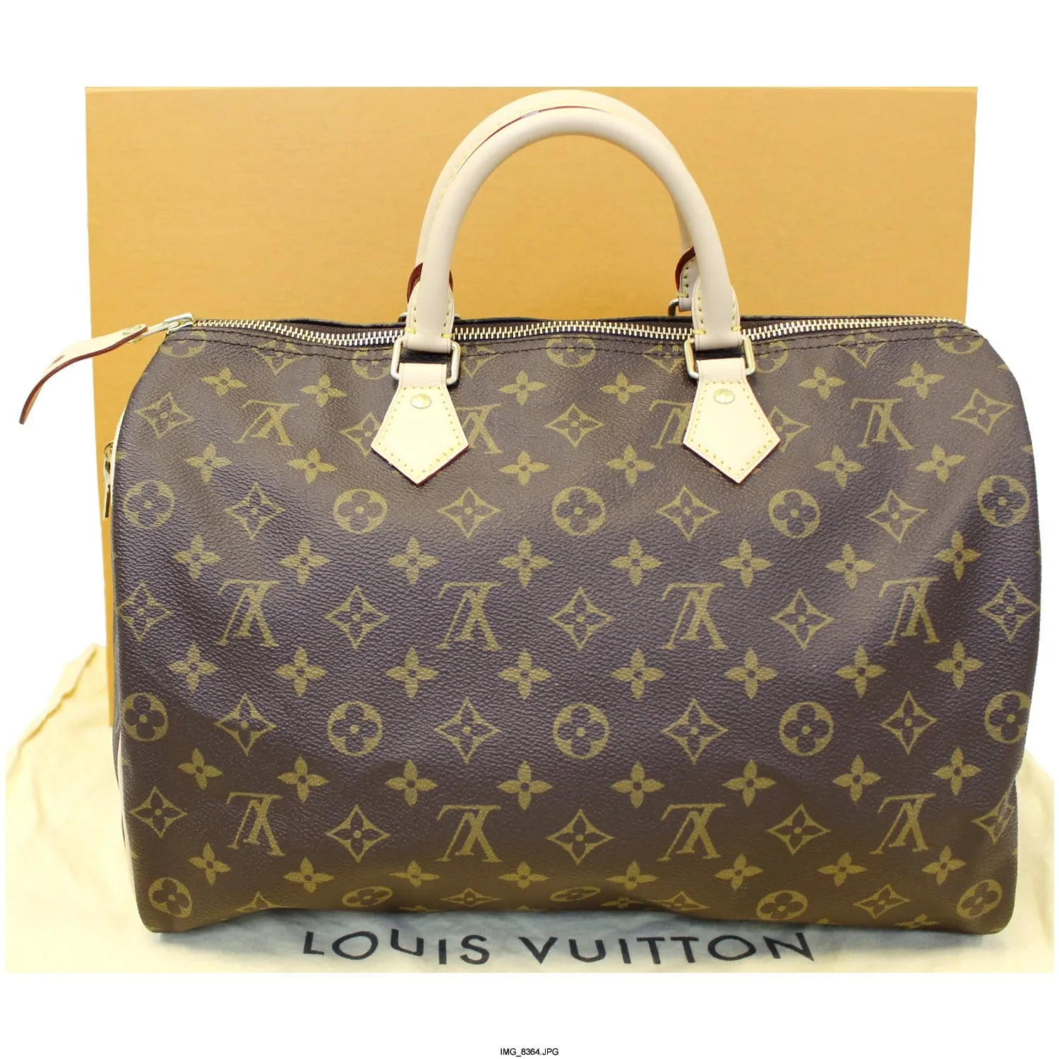 LOUIS VUITTON Speedy 35 Monogram Canvas Satchel Bag