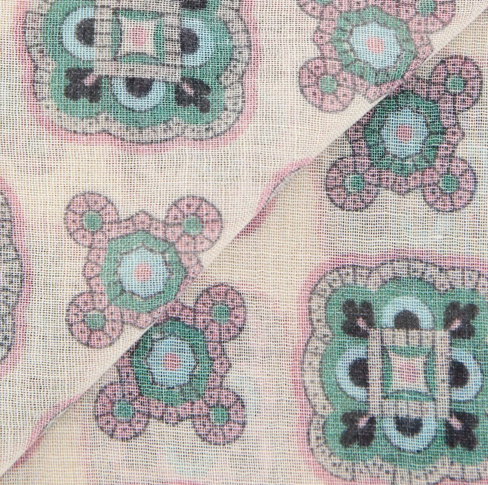 Luigi Borrelli Beige Wool Blend Scarf
