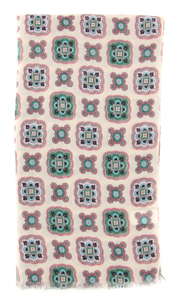 Luigi Borrelli Beige Wool Blend Scarf