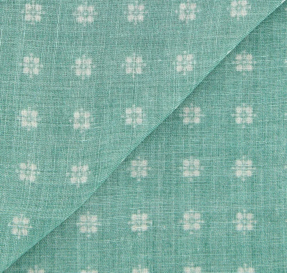 Luigi Borrelli Green Wool Blend Scarf
