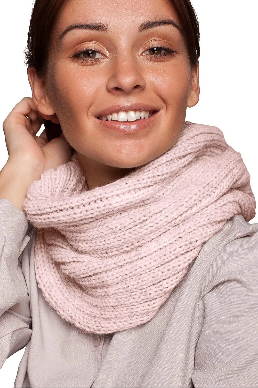 Luxurious Fitted Knit Infinity Scarf