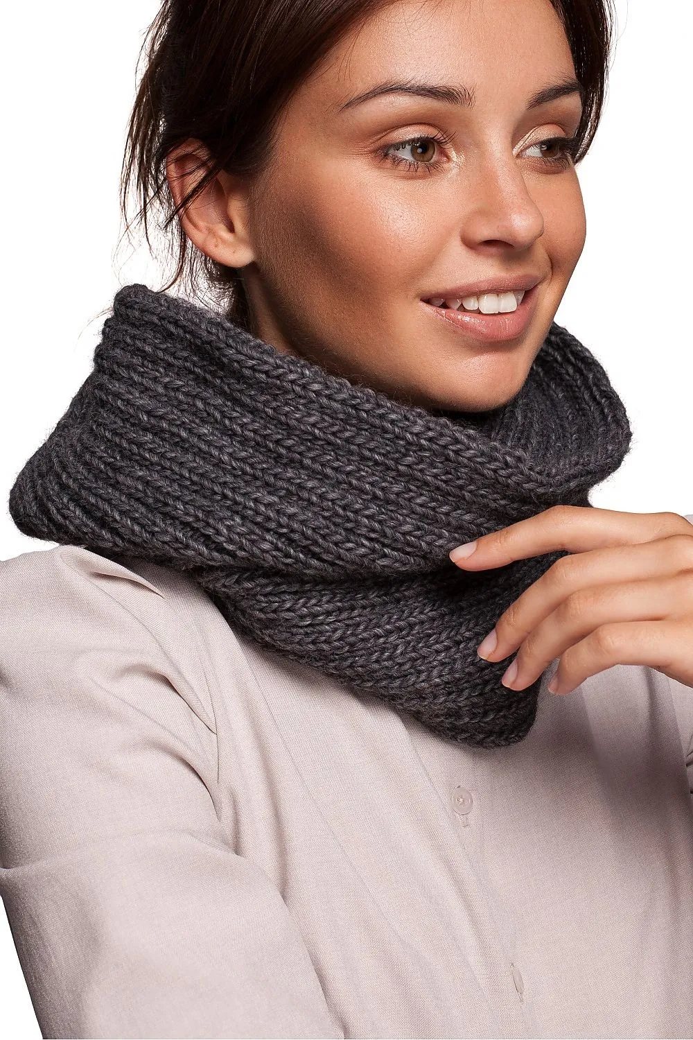 Luxurious Fitted Knit Infinity Scarf