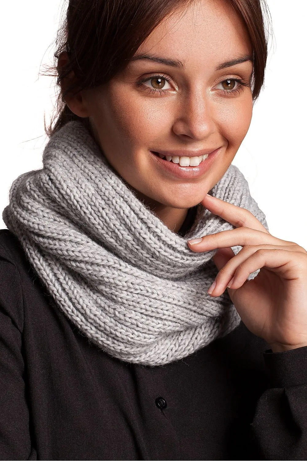 Luxurious Fitted Knit Infinity Scarf