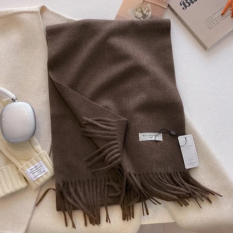 Luxury Cashmere Wool Winter Scarf | Warm Pashmina Shawl | Stylish Wrap for Women 2024