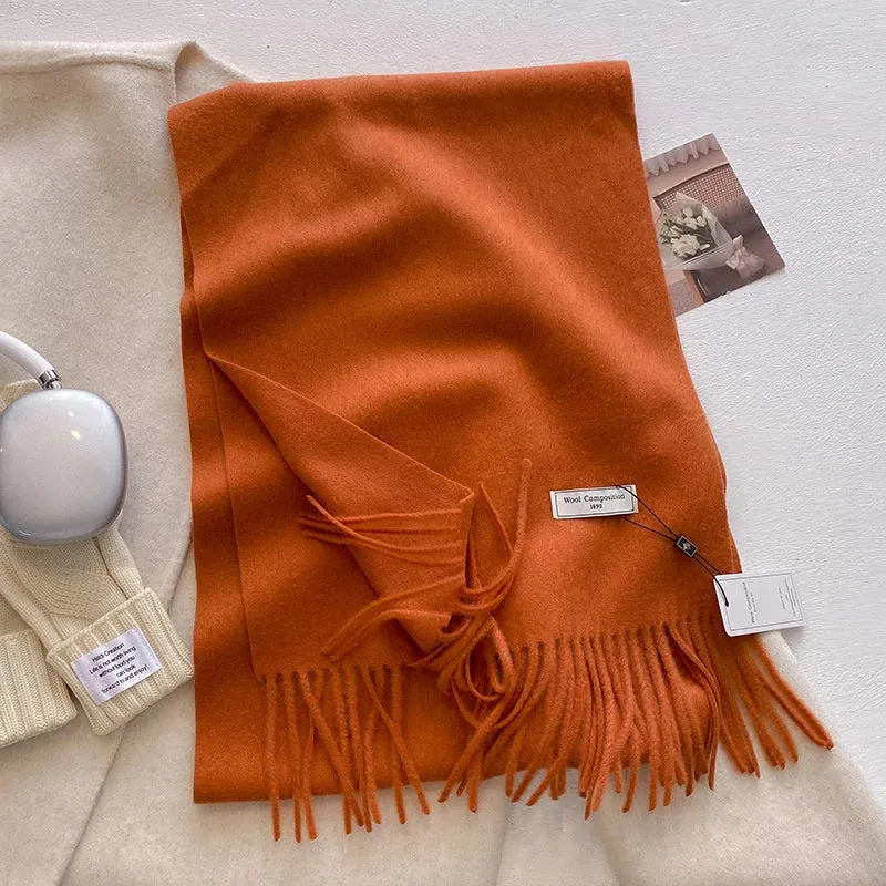 Luxury Cashmere Wool Winter Scarf | Warm Pashmina Shawl | Stylish Wrap for Women 2024