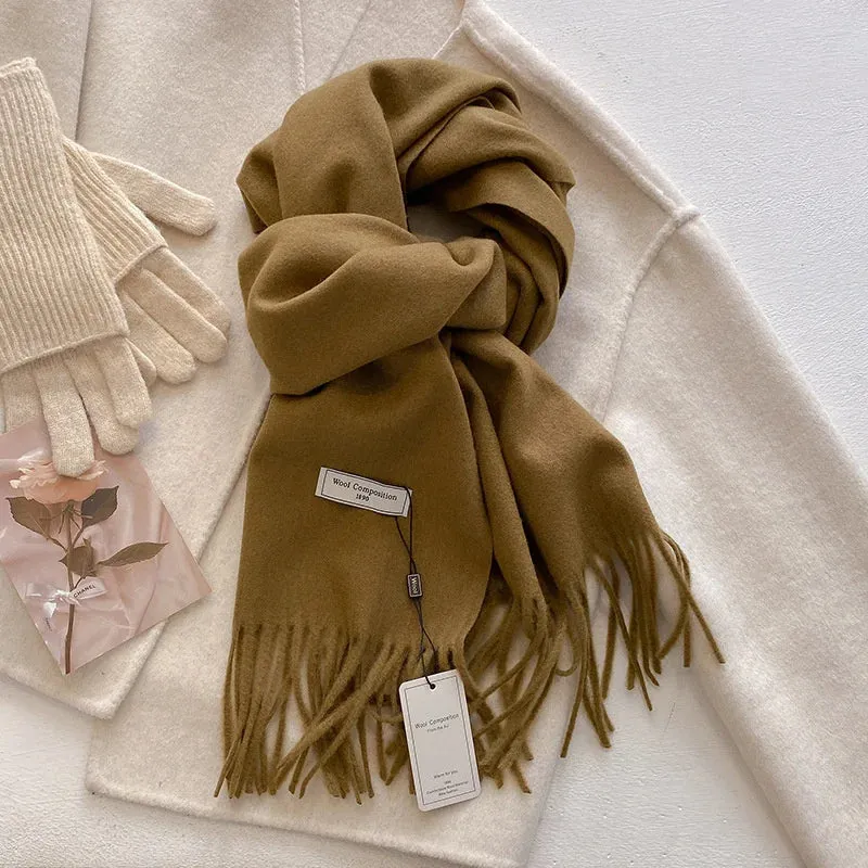 Luxury Cashmere Wool Winter Scarf | Warm Pashmina Shawl | Stylish Wrap for Women 2024