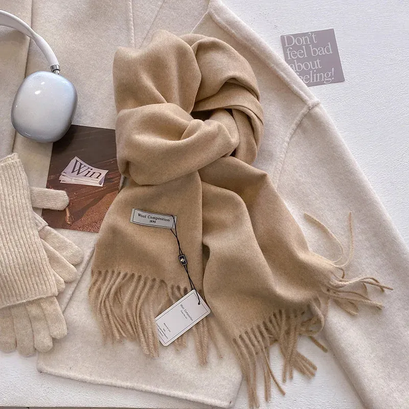 Luxury Cashmere Wool Winter Scarf | Warm Pashmina Shawl | Stylish Wrap for Women 2024