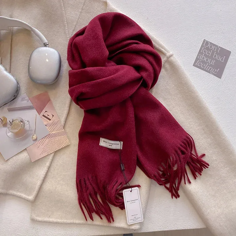 Luxury Cashmere Wool Winter Scarf | Warm Pashmina Shawl | Stylish Wrap for Women 2024