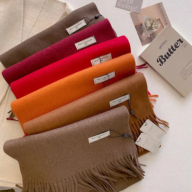 Luxury Cashmere Wool Winter Scarf | Warm Pashmina Shawl | Stylish Wrap for Women 2024