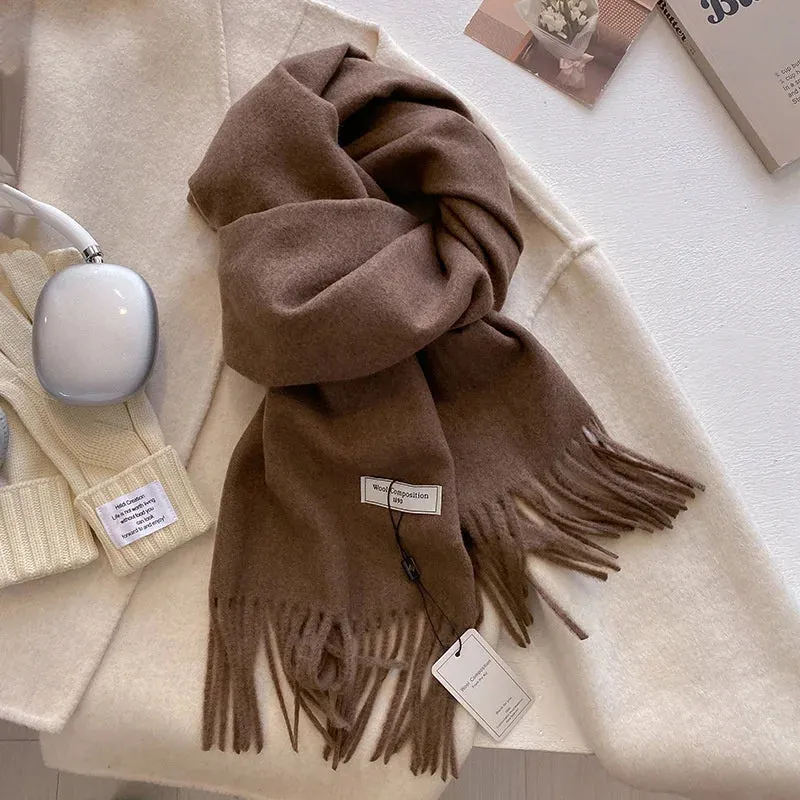 Luxury Cashmere Wool Winter Scarf | Warm Pashmina Shawl | Stylish Wrap for Women 2024