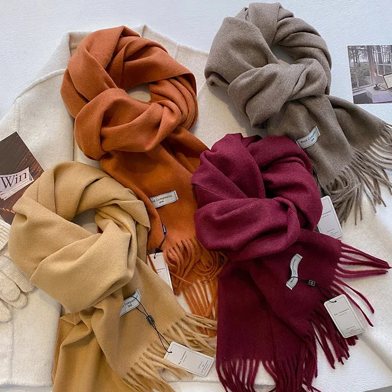 Luxury Cashmere Wool Winter Scarf | Warm Pashmina Shawl | Stylish Wrap for Women 2024