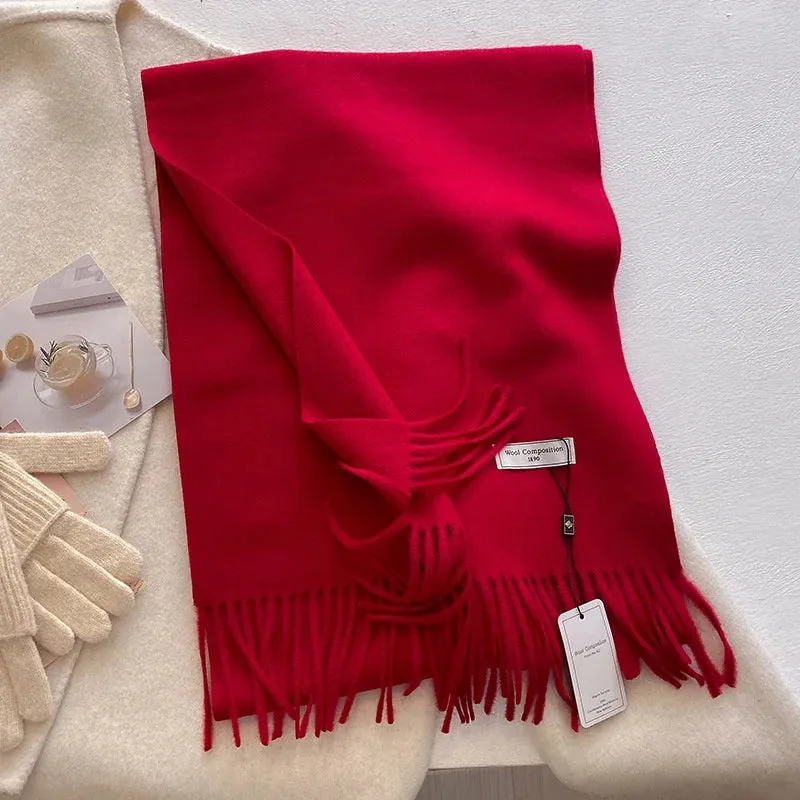 Luxury Cashmere Wool Winter Scarf | Warm Pashmina Shawl | Stylish Wrap for Women 2024