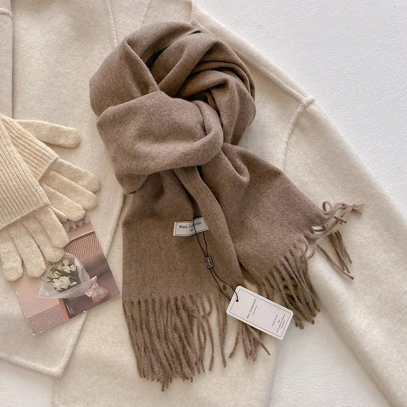 Luxury Cashmere Wool Winter Scarf | Warm Pashmina Shawl | Stylish Wrap for Women 2024