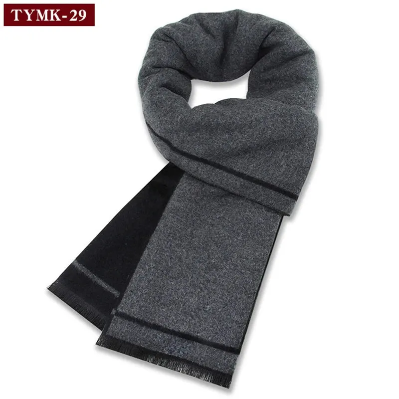 Luxury Wool Scarf for Men | Winter Warm Cashmere Silk Plaid Pashmina Shawl | EnigmaParis