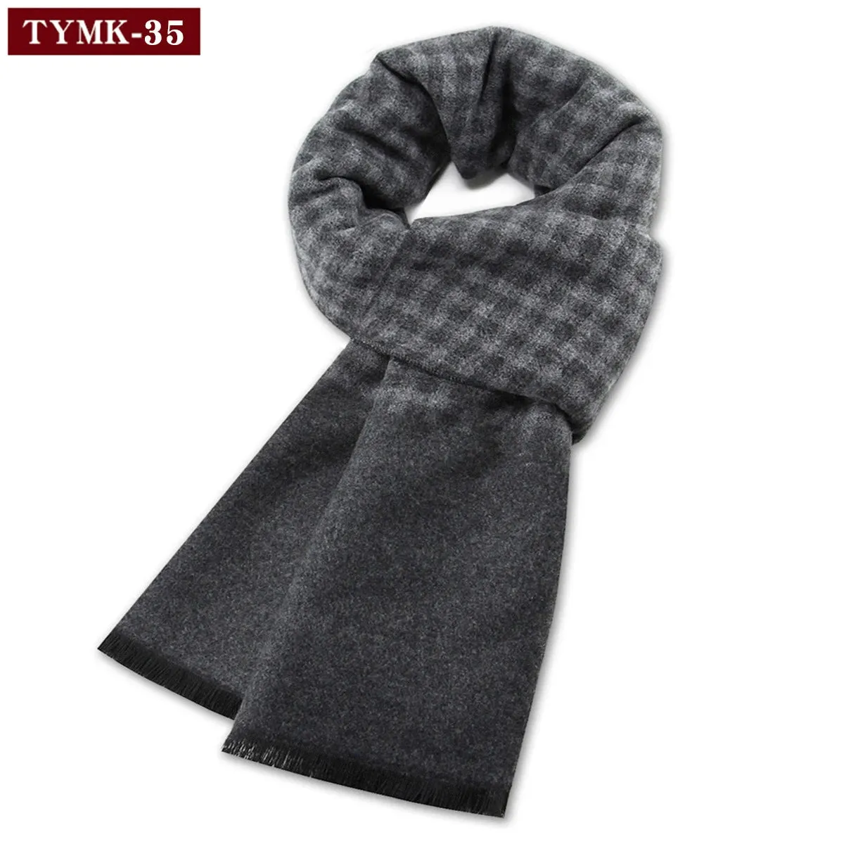 Luxury Wool Scarf for Men | Winter Warm Cashmere Silk Plaid Pashmina Shawl | EnigmaParis