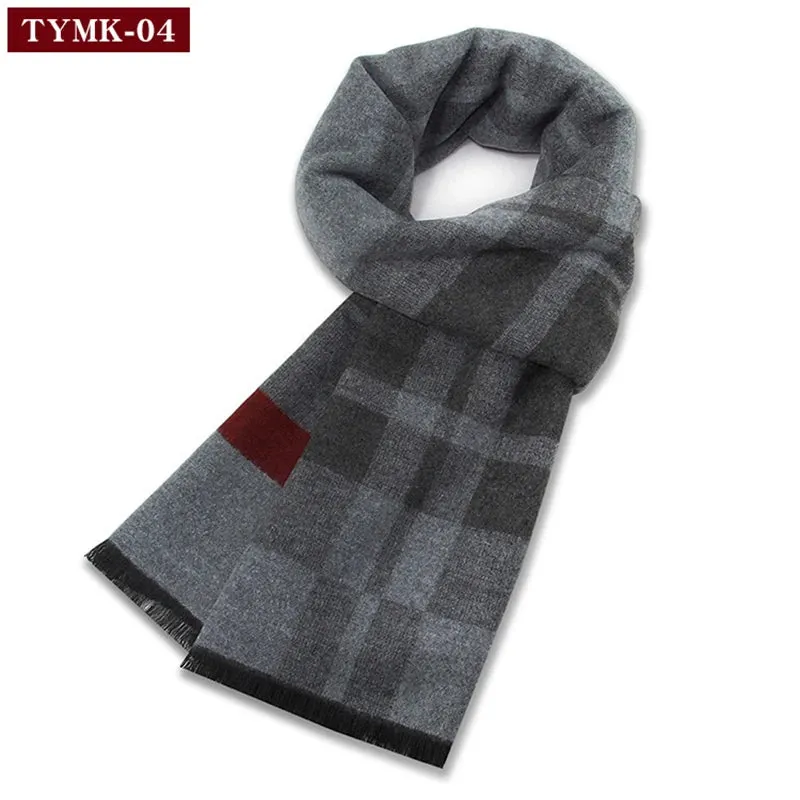 Luxury Wool Scarf for Men | Winter Warm Cashmere Silk Plaid Pashmina Shawl | EnigmaParis