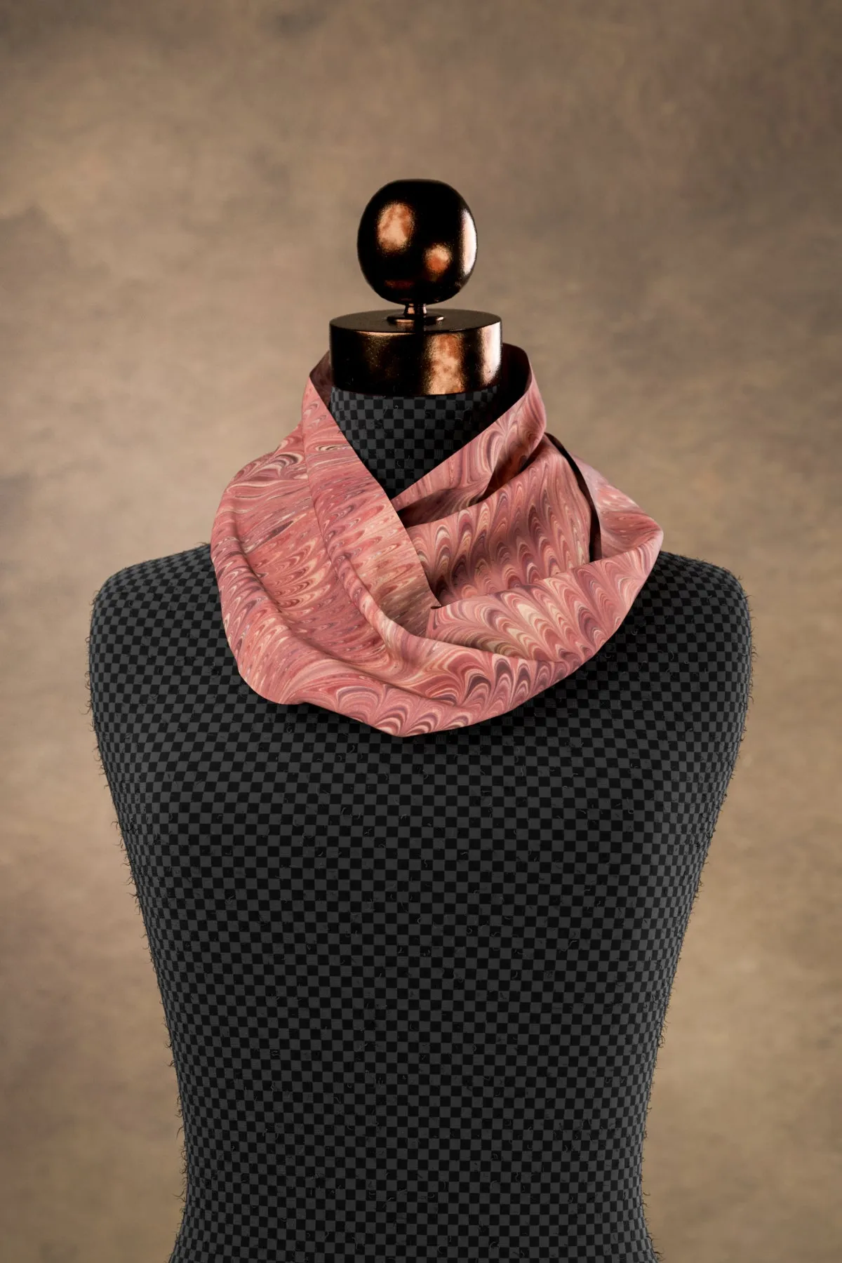 Marbled Butterfly Vermilion Square Scarf