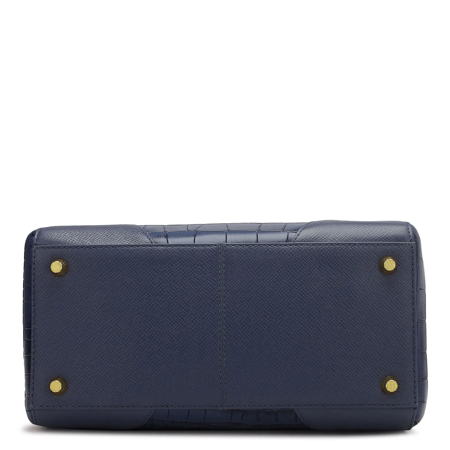 Medium Croco Franzy Leather Satchel - Stardust
