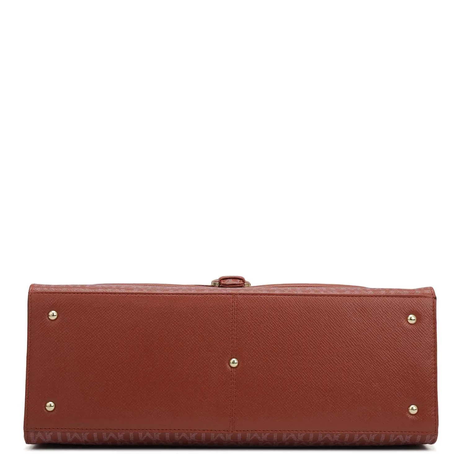 Medium Monogram Franzy Leather Satchel - Brick